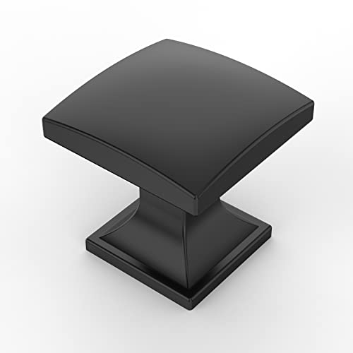 Amerdeco 10 Pack 1 Inch Matte Black Cabinet Knobs - color: Matte Black, size: 1.33"/34MM Diameter