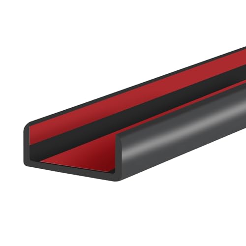 Rubber Edge Trim, Self-Adhesive U Shaped Edge Protector for Plywood, Cabinet, 1-5/8" Wood Edge Banding, Flexible Furniture Repair, EPDM Material, Fit 1-5/8"(41mm), Length 20Ft, Black - size: Fit 1-5/8"- L20'