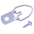 D-Ring Picture Hangers with Screws 100 Pcs, Single Hole Picture Hanging Hardware, Picture Hooks for Mirror, Clock, Decoration, Paintings, Artwork Picture Frame - size: 100 Pcs Single Hole