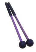 1 Pair 9 Inch Rubber Xylophone Sticks Tongue Drum Mallets Percussion Sticks Hammer for Glockenspiel, Xylophone, Chime, Woodblock, and Bells (Purple) - color: Purple