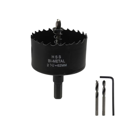 2-7/16"/62mm Dia Hole Saw Bi-Metal Hole Drilling Cutter - color: black, size: 2-7/16" (62mm)