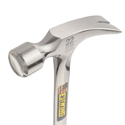 ESTWING Framing Hammer, 22oz Long Handle Straight Rip, Smooth Face, E3-22S - size: 22 oz, style: Smooth Face