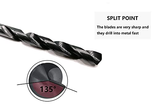 17/64inch HSS M35 Cobalt Twist Drill Bits for Metal - size: 17/64inch (5pcs)
