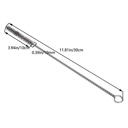 Utoolmart Steel Wire Cleaning Brush, Spiral Power Tube Cleaner, 0.4-inch Diameter 12-inch Length, 10pcs - color: 10pcs, size: 1cm