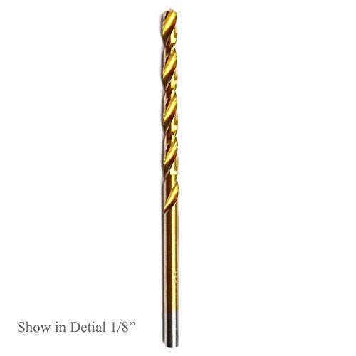 60Pcs Micro Drill Bits Set 1/8 1/16 3/64 5/64 3/32 7/64 Jobber Length Twist Drill Bit Set for Steel Wood Plastic Aluminum Alloy