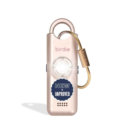 She’s Birdie 3.0 New Version – The Original Personal Safety Alarm for Women by Women–Loud Siren, Flash Light and Rechargeable Battery in a Variety of Colors (Metallic Rose Pink) - color: Metallic Rose Pink