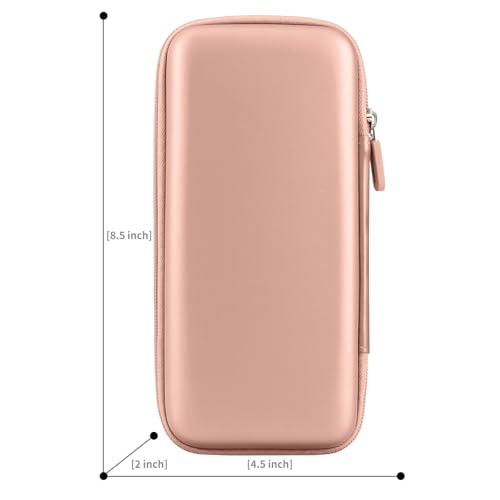 iMangoo Travel Essential Electronics Organizer Charger Case Carrying Pouch - color: Rose Gold, size: Large