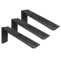 WINKER Countertop Support Bracket 3 Pack Heavy Duty 1/2" Thick Hidden L Shelf Bracket 12" x 6" x 2.5" Metal Corbels for Quartz/Granite/Wood/Concrete/Laminate Countertops, Black - size: 12″x6″x2.5″-1/2" thick, style: Black-3Pack