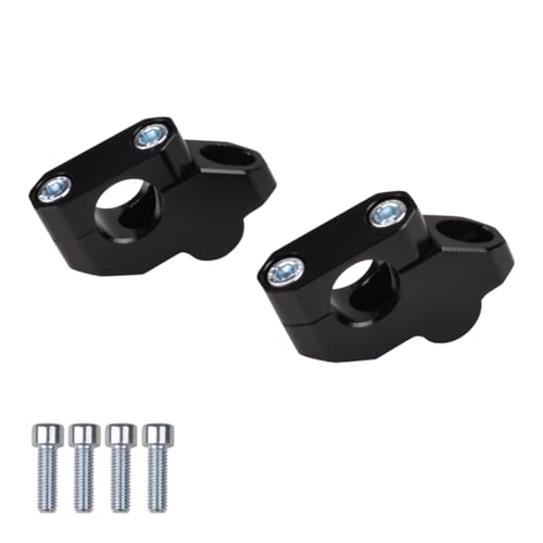7/8" Universal Handlebar Bar Risers Motorcycle Bar Clamps For Motorbike Pit Dirt Bikes Black Riser Extend, Height 26 mm(1.02"), 20mm (0.79") Backward or Forward, Black