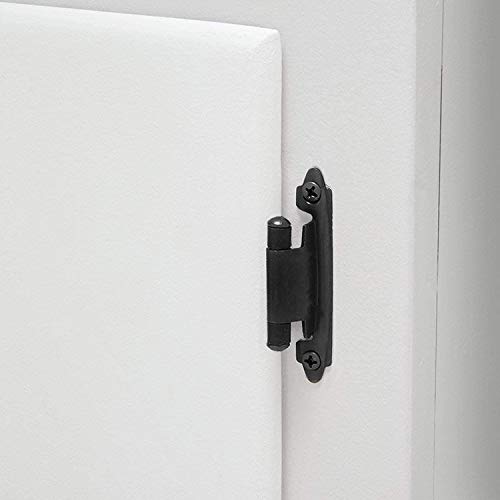 50 Pack (25 Pairs) Overlay Self Closing Cabinet Hinges Matte Black - color: Black, size: 50 Pack (25 Pairs)