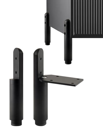 4 Pack Adjustable Furniture Support Legs Stand Black 3.3-4.5 Inch Coffee Table Legs Extenders Dresser Feet Cabinet Feet Replacement L-Shape Desk Leg - color: Black, size: 3.3-4.5 inch(4pcs)