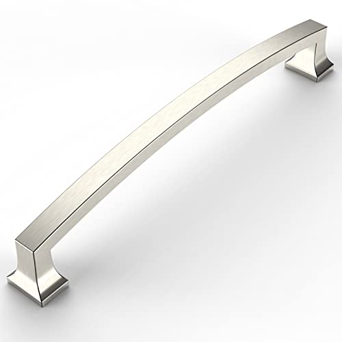 Amerdeco 10 Pack Brushed Satin Nickel 7 Inch(177mm) Hole Centers Kitchen Cabinet Pulls Cabinet Hardware Kitchen Handles for Cabinets Cupboard Handles Drawer Pulls ZH0009… - color: Brushed Satin Nickel, size: 7" hole center