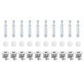 uxcell 10Set 15x14mm Furniture Cam Lock Fitting with 5.8x35mm Dowel Fasteners, 3-in-1 Metal Furniture Board Connecting Screws Bolts Assortment Kit for Cabinets Chairs Drawer - size: 5.8 x 35mm