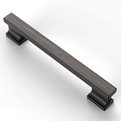 Asidrama 6 Pack 5 Inch(128mm) Oil Rubbed Bronze Kitchen Cabinet Handles, Cabinet Pulls Kitchen Cabinet Hardware for Cupboard Drawer Pulls - color: Oil Rubbed Bronze, size: 5" Hole Center, style: 6 Pack