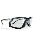 MAGID Gemstone Onyx Foam Lined Safety Glasses, ANSI Z87.1, Removable Foam Seal Blocks Dust & Debris, Anti-Fog UV Protection, Wraparound Clear Lens, Black Frame, 144 Pairs, Y84 - color: Clear Lens, size: 144 Pairs