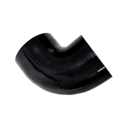 ID 3.5 inch 90 Degree Silicone Elbow Coupler Hose 4" Leg Length - color: Black 90, size: ID: 3.5" (89mm)