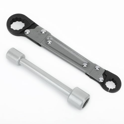 Holdly Angle Stop Wrench, Plumbing Tool for 3/8- and 1/2-Inch Valves - color: Silver
