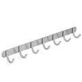 Towel Hook Rack Brushed Nickel - Sagmoc 17-Inch Coat Hook Rail Wall Mounted with 7 Round Hooks, Durable Wall Hangers for Bedroom, Bathroom, Foyer, Hallway (304 Stainless Steel) - size: 7R hooks