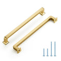 HOME EDIT Brushed Gold Cabinet Handles Zinc Pulls 7-1/2 Inch 5 Pack - color: Brushed Gold, size: 7-1/2 inches Hole Center