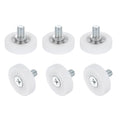 uxcell 6Pcs 25mm Drawer Rollers, M6 x 0.35" Thread Plastic Positioning Pulleys Flat Surface Small Drawer Pulley Bearing Replacement Wheel for Furniture Parts Cabinet Cupboard Slides - size: 25mm M6 x 0.35"