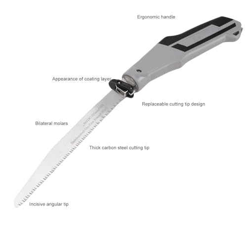 3-in-1 Multi Blades Hand Saw, Mini Reciprocating Saw Set Compact Drywall Hand Saw with Quick Release Blades Ergonomic Handle for Wood Metal Drywall Plastic