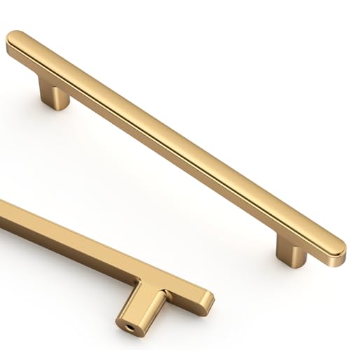 Asidrama 2244 10 Pack 5 Inch(128mm) Champagne Bronze Kitchen Cabinet Handles, Cabinet Pulls Kitchen Cabinet Hardware for Cupboard Drawer Pulls - color: Champagne Bronze, size: 5" Hole Center, style: 10 Pack