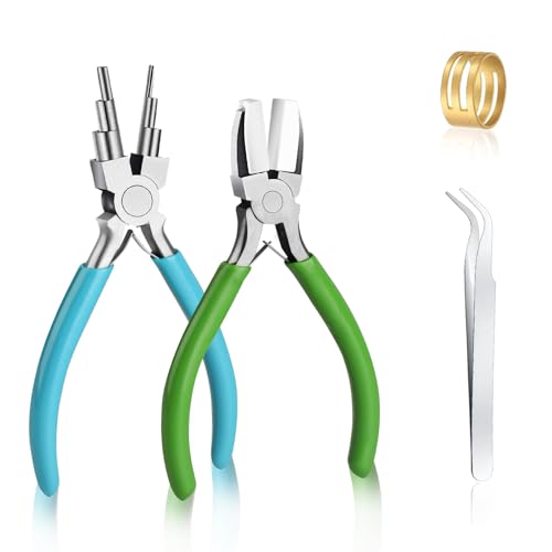 2 Pieces 6 in 1 Jewelry Pliers Jewelry Making Tool, Looper Pliers - style: 2pcs - 6 In 1 Wire Looping Pliers