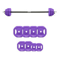 RitFit Adjustable Barbell Weight Set with Padded Bar for Home Gym - style: 60LB purple