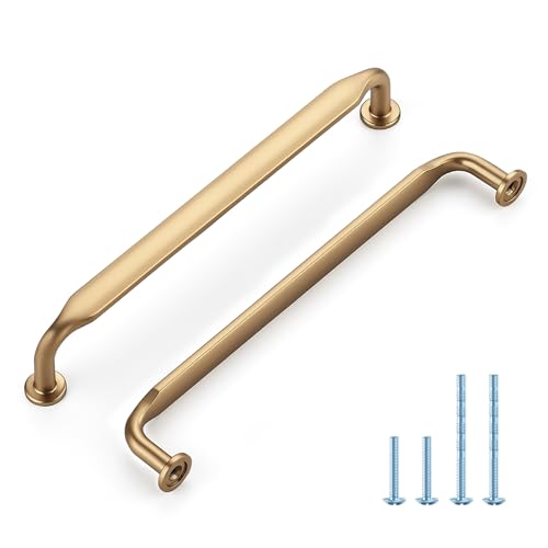 HOME EDIT Champagne Bronze Solid Cabinet Handles & Pulls 6-1/4 Inch 10 Pack - color: Champagne Bronze, size: 6-1/4 inches Hole Center