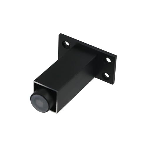 Geesatis 3" Aluminum Alloy Furniture Legs,Black Square Metal Cabinet Legs - color: Black, size: 3inch