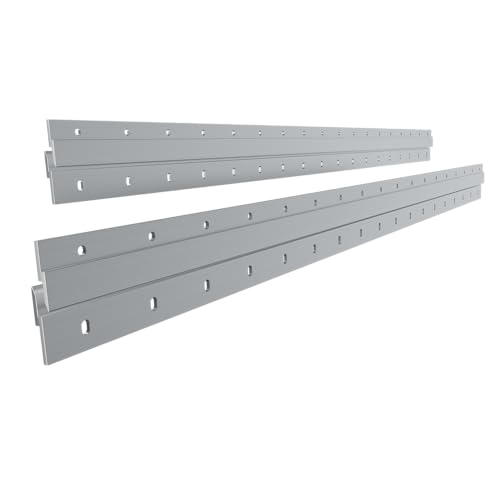 French Cleat Heavy Duty, Aluminum French Cleat, Headboard Wall Mounting Brackets with Screws, Heavy Mirror Mounting Hardware (36 Inch-2 Pairs, Support 200 lbs) - size: 36 Inch-Thick