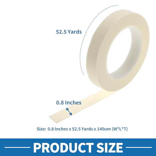 Painters Tape Easy Removal 0.8 Inches x 52.5 Yards White - color: White, size: 0.8 Inches x 52.5 Yards