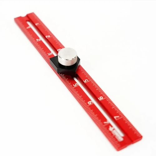 RED Tail Offset Ruler, Woodworking Straight Edge, 8”