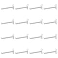 16 Pack Heavy Duty Tube Slatwall Shelf Brackets, Metal Tubular Slat Wall Brackets with Lip, Slatwall Accessories for Garage, Retail, and Home Storage - size: 8 Inch, style: White