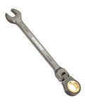 WORKPRO 19 mm Flex-Head Ratcheting Combination Wrench, Nickel Plating - size: 19 mm, style: Nickel Plating