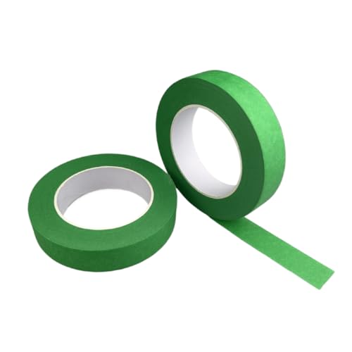 Green Masking Tape, 1 Inch x 55 Yards, 2 Rolls - color: Green