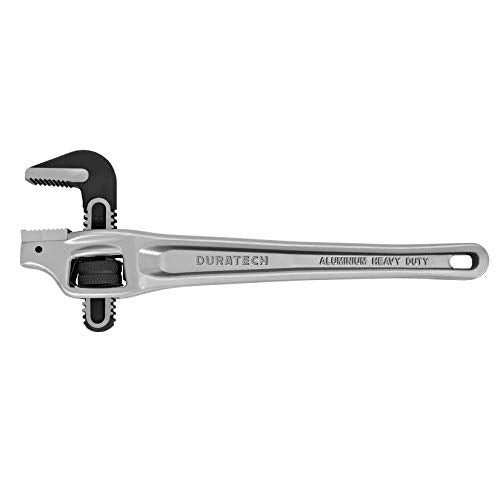 DURATECH 14-inch Aluminum Offset Pipe Wrench, Adjustable Plumbing Wrench - size: 14-inch, style: Offset