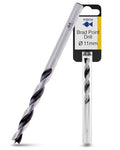 Premium Brad Point Drill Bit - High-Accuracy Woodworking Size: 11mm x 142mm - size: 11 mm x 142 mm (Pack of 1)