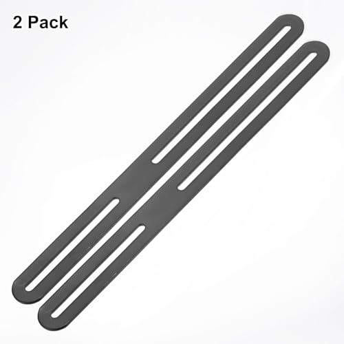 M METERXITY 2-Pack Flat Mending Plate Support 11.02x0.94in, Black - color: Black, size: 280 x 24mm