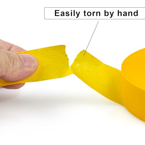 2 Pack Yellow Painters Tape - Masking Tape 1 Inch Wide - Multi-Surface, Smart Adhesion, Indoor & Outdoor - 180FT Total - Paint Tape for DIY, Labeling, Art, Car, General Purpose (#3910) - color: Yellow