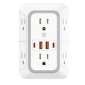 Outlet Extender 6 AC Surge Protection 1050J,Wall Charger 2 USB A&2 USB C - size: 1 pack