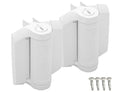 D&D TCHD1AL2S3WTS TruClose Heavy Duty Gate Hinge Square Metal Gates, 2 pcs - color: White, size: Fixed gate gap is 8/10” – gap = gate frame to post