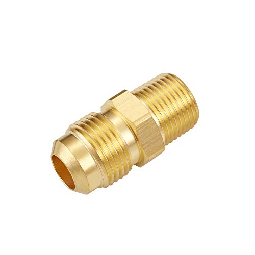 4 PCS 3/8 Inch Brass Propane Adapter Fitting, 3/8"Male Flare x 1/4"Male NPT - size: 3/8"Flare x1/4" NPT