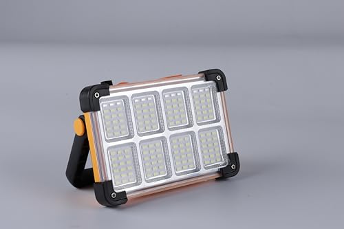 YXQUA 120W Solar Rechargeable Work Light, 144 LED 10000LM, IP65 - color: Yellow