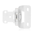White Kitchen Cabinet Hinges, 1/2” Overlay, 4 Pack - color: White
