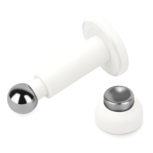 Adjustable Height Magnetic Door Stop, White,1Pack - color: White