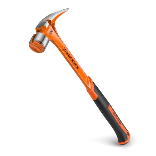 JORGENSEN 22 oz One-piece Forged Framing Claw Hammer with Nail Holder - size: 22 oz