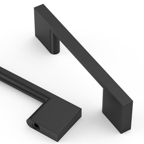 Asidrama 10 Pack 3 Inch(76mm) Matte Black Kitchen Cabinet Handles, Cabinet Pulls Kitchen Cabinet Hardware for Cupboard Drawer Pulls - color: Matte Black, size: 3" Hole Center(76mm), style: 10 Pack