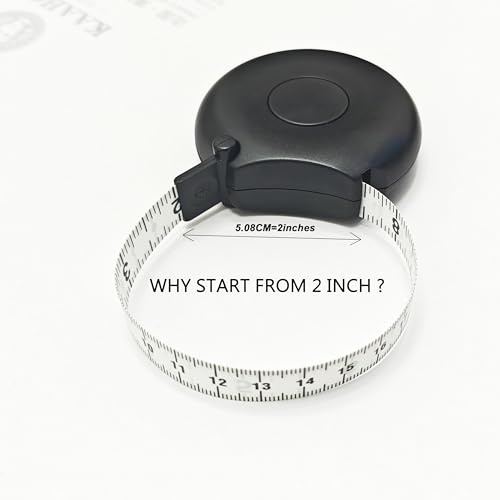 Body Tape Measure 80inch/205cm,Retractable Body Measuring Tape,Double-Scale Circumference Soft Measuring Tape with Lock Button for Body:Waist Hip Bust Arms Weight Loss and More (Black) - color: Black
