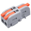 20Pcs Lever Wire Connectors, 1 in 2 Out DIY Mini Splicing Compact Splitter Docking Terminal Block Electrical Connectors, 24-12 AWG
